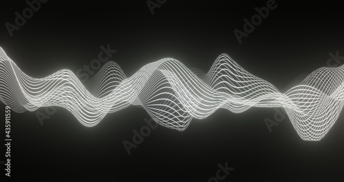 Abstract Particles background. 3D Wavy Surface Background. A Beautiful Audio Visualizer. photo