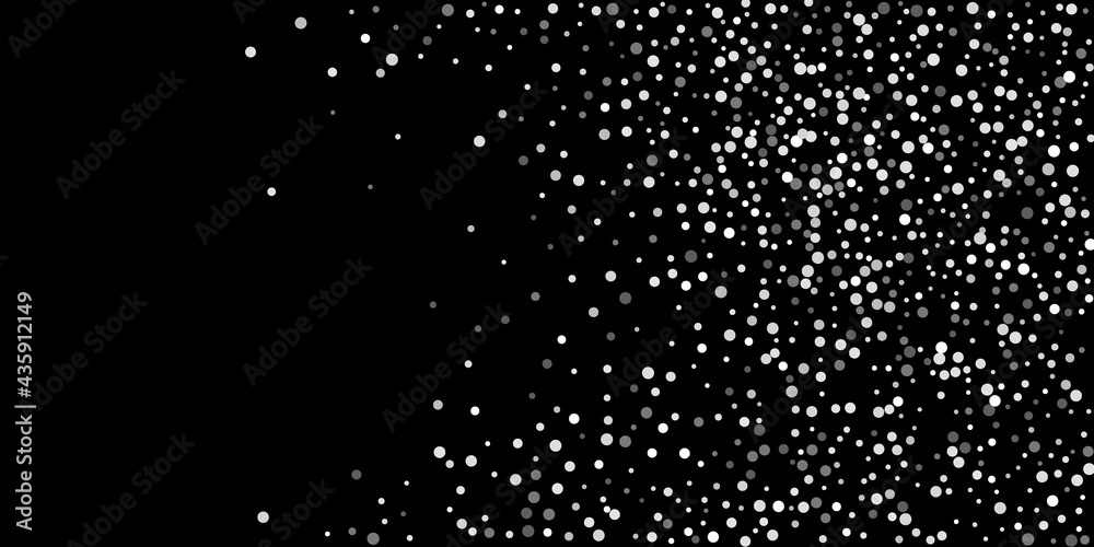 Silver glitter confetti on a black background. Luxury festive background. Decorative element. Element of design. Vector illustration, EPS 10.