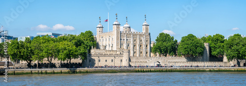 Tower of London panorama in summer  photo