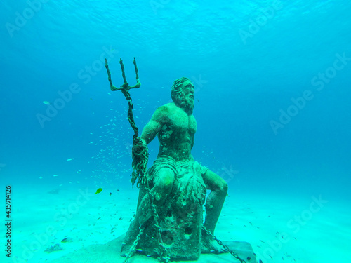 underwater statue   