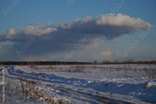 landscape with snow