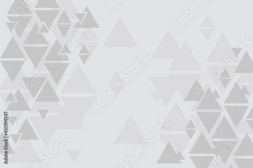 Abstract background, gray pattern, symmetrical geometric shapes, vector triangles background, geometry template, black and white banner or layout 