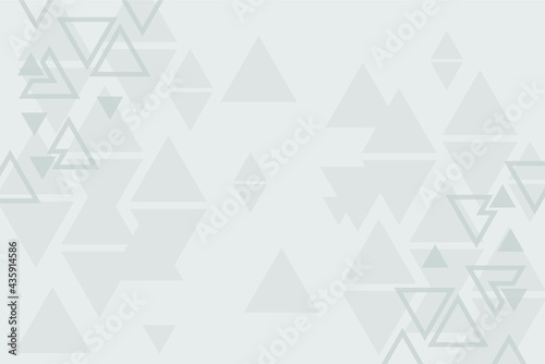 Abstract background, gray pattern, symmetrical geometric shapes, vector triangles background, geometry template, black and white banner or layout 
