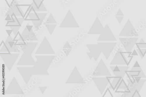 Abstract background, gray pattern, symmetrical geometric shapes, vector triangles background, geometry template, black and white banner or layout 
