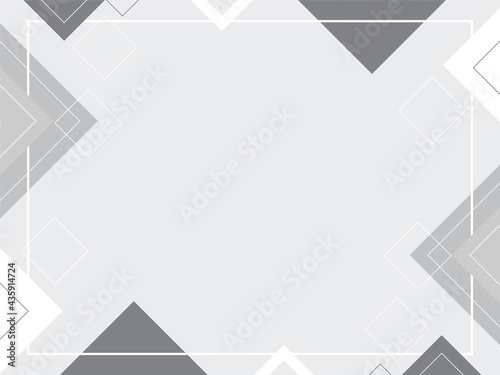 Abstract geometric background gray pattern, mosaic template, banner design, triangle and square shapes with copy space, black and white colors, modern layout, concept with place for text