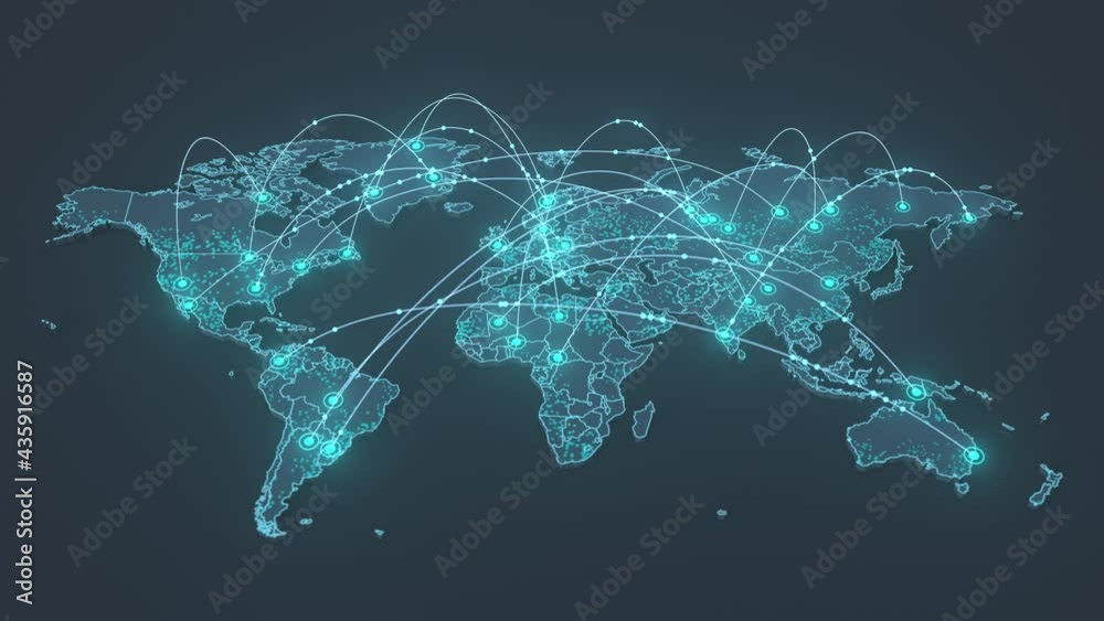 World map connections