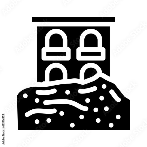 heavy rainfall disaster glyph icon vector. heavy rainfall disaster sign. isolated contour symbol black illustration