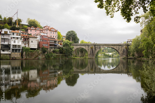 Medieval bridge over the river 