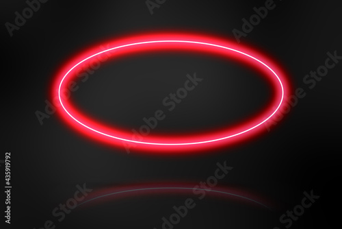 abstract dark background template with empty neon frame light copy space