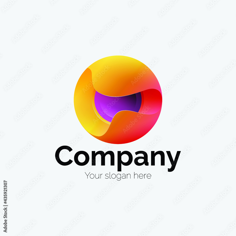 Red yin yang sphere logo, vector image, letter multicolored round circle abstract icon or logo element for professional abstract corporate identity, play Icon. Music and video logo elements Red yin yang sphere logo, vector image, letter multicolored round circle abstract icon or logo element for professional abstract corporate identity, play Icon. Music and video logo elements