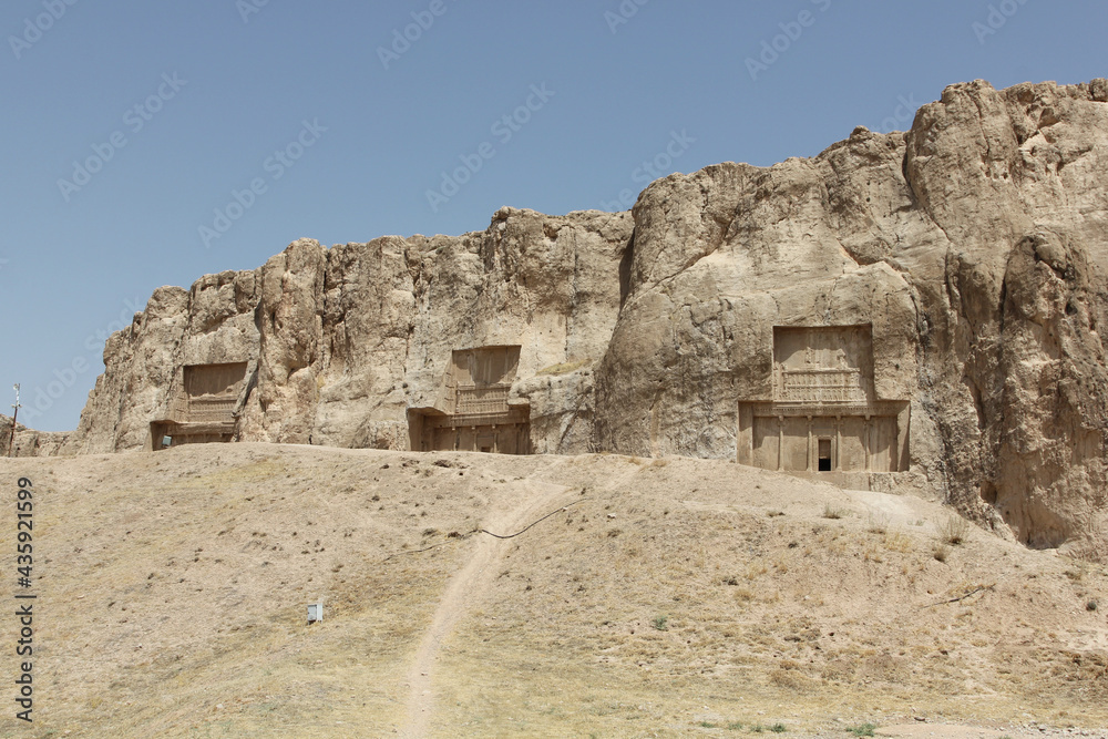 Ancient Darius grave ruins in Iran