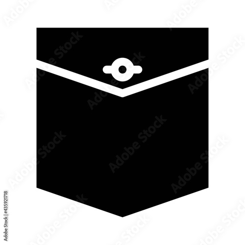 western pocket glyph icon vector. western pocket sign. isolated contour symbol black illustration