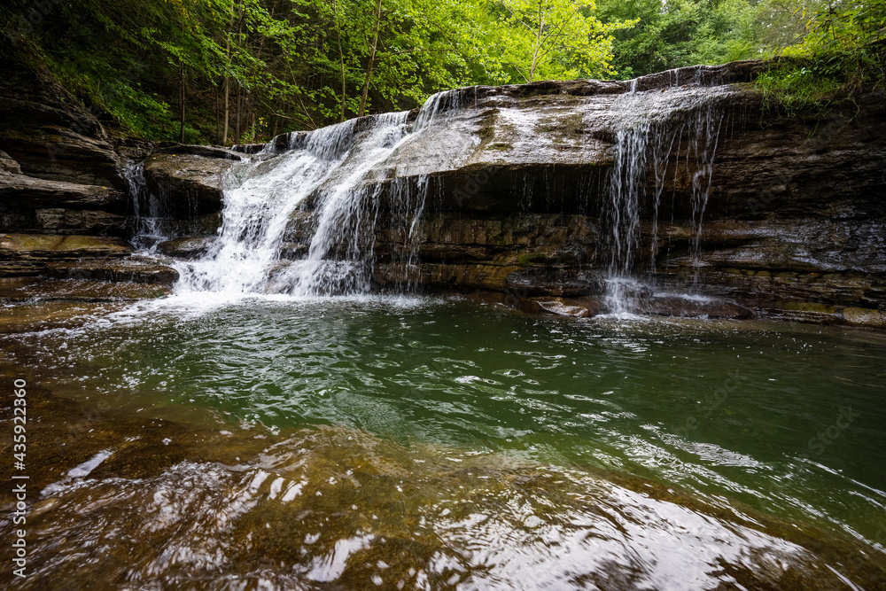 Obraz premium Falls at the Watkins Glen State Park in Schuyler, Finger Lakes, New York, United States