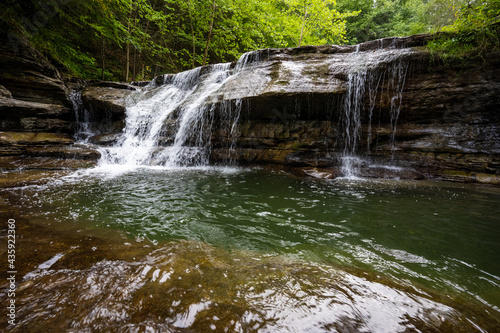 Falls at the Watkins Glen State Park in Schuyler  Finger Lakes  New York  United States