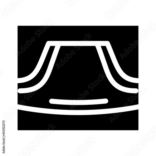 hoodie pocket glyph icon vector. hoodie pocket sign. isolated contour symbol black illustration