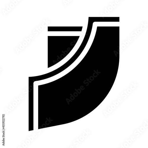 trouser pocket glyph icon vector. trouser pocket sign. isolated contour symbol black illustration