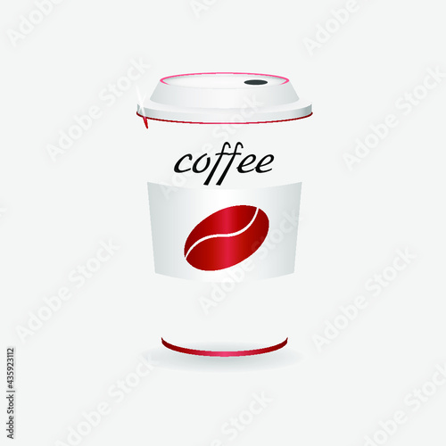 Coffee Cup - Mockup template for cafe, restaurant corporate identity design. Black, White, Brown Cardboard Coffee Cup Mockup. Vector template of disposable plastic and paper tableware for hot drinks