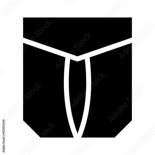 outside pocket glyph icon vector. outside pocket sign. isolated contour symbol black illustration