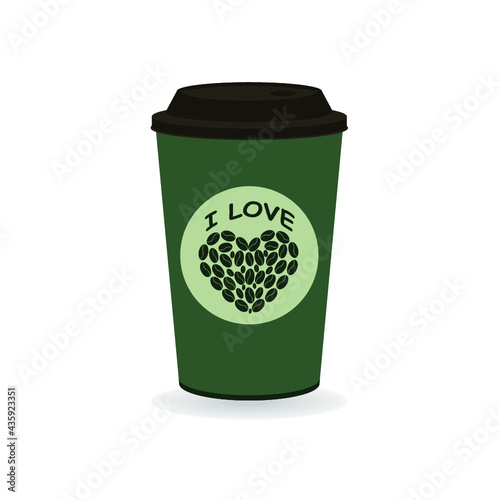 Coffee Cup - Mockup template for cafe, restaurant corporate identity design. Black, White, Brown Cardboard Coffee Cup Mockup. Vector template of disposable plastic and paper tableware for hot drinks