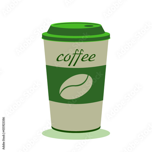 Coffee Cup - Mockup template for cafe, restaurant corporate identity design. Black, White, Brown Cardboard Coffee Cup Mockup. Vector template of disposable plastic and paper tableware for hot drinks