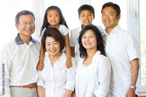 Japanese 3rd generation family with a smile