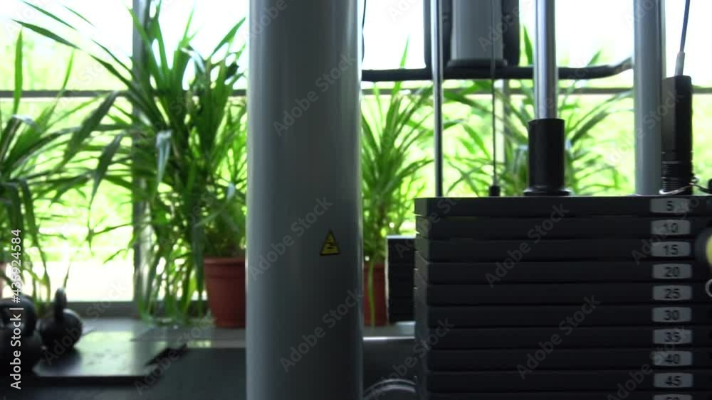 Simulator in the fitness room without people during the day simulator athlete lifestyle, muscular fitness fit workout people, active crossover beautiful, coaching Simulator in the fitness room without people during the day simulator athlete lifestyle, muscular fitness fit workout people, active crossover beautiful, coaching