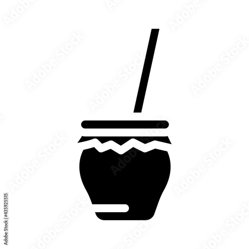zambomba spain drink glyph icon vector. zambomba spain drink sign. isolated contour symbol black illustration
