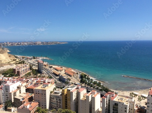 Alicante beach views seaside in summer