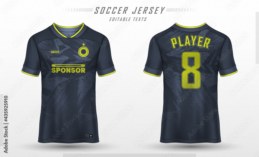 Naklejka premium Soccer jersey template sport t shirt design