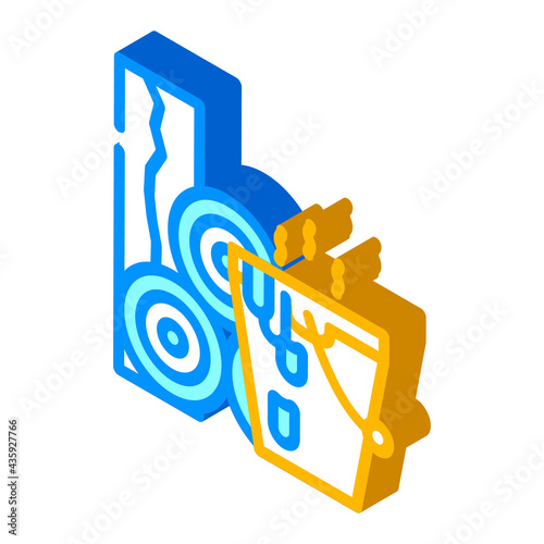 bitumen building material isometric icon vector. bitumen building material sign. isolated symbol illustration