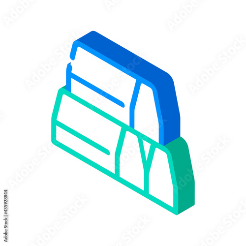 curbs building material isometric icon vector. curbs building material sign. isolated symbol illustration