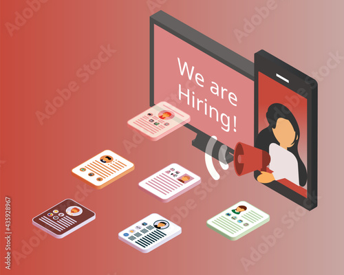 virtual job fair or virtual career fair from smartphone to recruit talent online