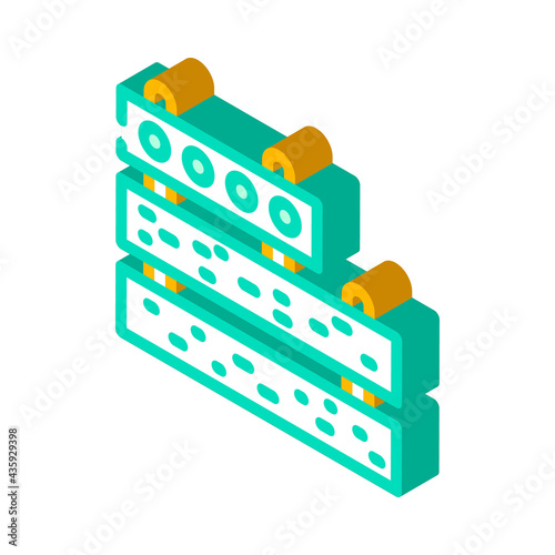 concrete plates building material isometric icon vector. concrete plates building material sign. isolated symbol illustration
