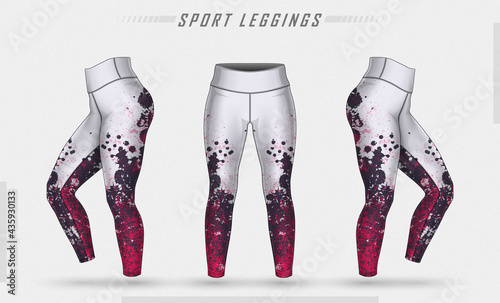 leggings pants training fashion illustration vector with mold