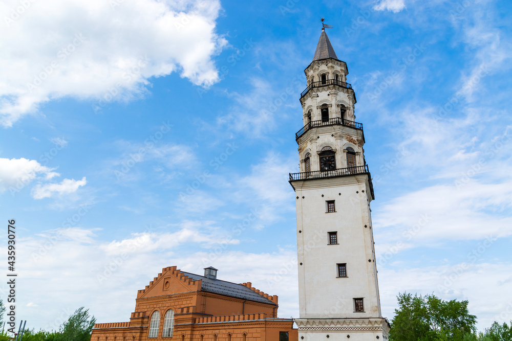 Nevyanskaya Leaning Tower, a historical monument of the 18th century
