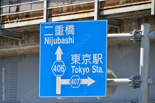 JR東京駅前の道路標識