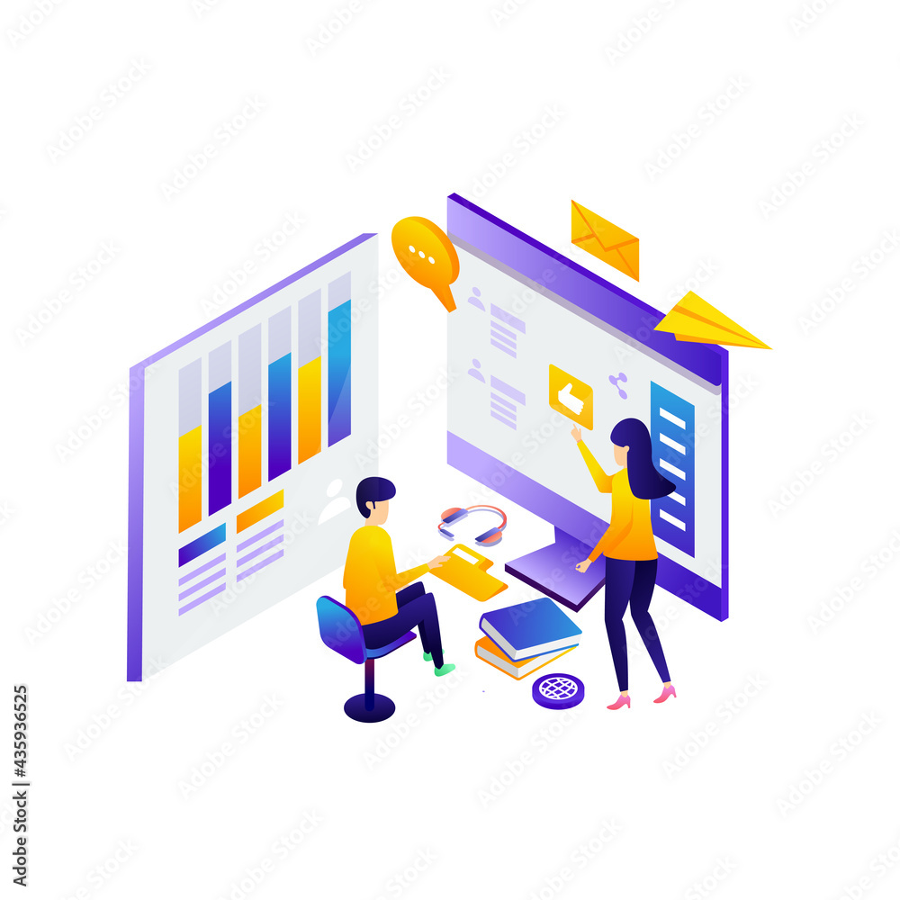 Creative internet marketing illustration vector design template Creative internet marketing illustration vector design template