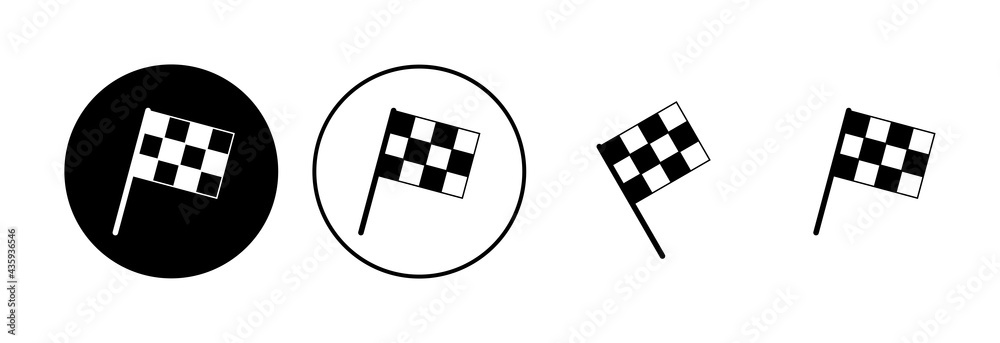 Racing flag icon set. race flag icon.Checkered racing flag icon Stock ...