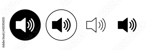 Speaker icon set. volume icon vector. loudspeaker icon vector. sound symbol
