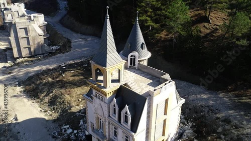One of identical houses all in style of mini french chateaux. Never completed 587 houses in the Bolu Country
