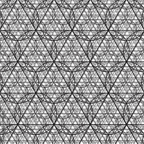 Flower of Triangles - 4 Recursions Deep Sacred Geometry Pattern Vector AI