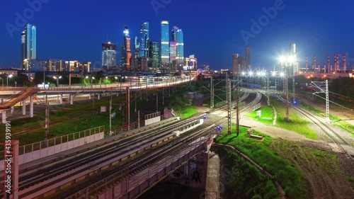 Moscow International Business Center Sunset