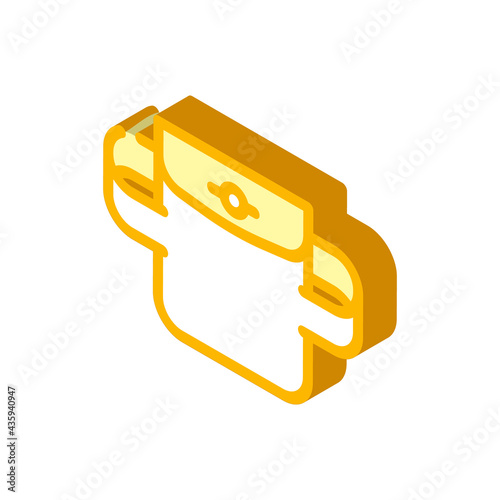elastic pocket isometric icon vector. elastic pocket sign. isolated symbol illustration