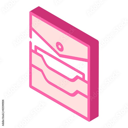 credit card storage pocket isometric icon vector. credit card storage pocket sign. isolated symbol illustration