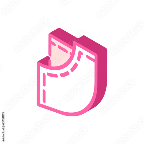 trouser pocket isometric icon vector. trouser pocket sign. isolated symbol illustration