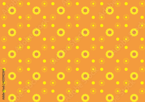 ひまわりと太陽のパターン