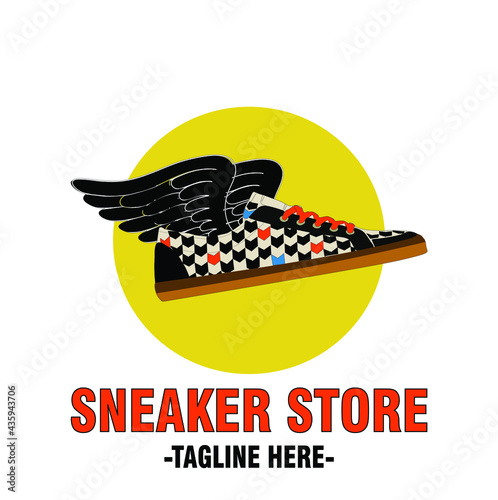 sneakers logo store ready eps 10 format