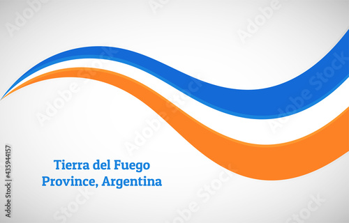 Free Download Abstract shiny wavy flag background. Happy national day of Tierra del Fuego Province, Argentina with creative vector illustration - GFXLoad