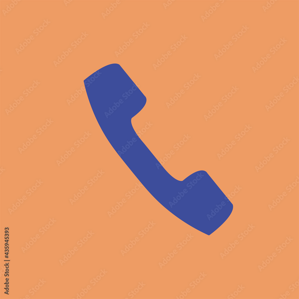 Graphic flat phone icon for your design and website Graphic flat phone icon for your design and website