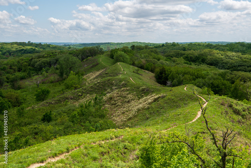 Scenic Overlook near Preparation Canyon State Park along the Loess Hills National Scenic Byway, Iowa